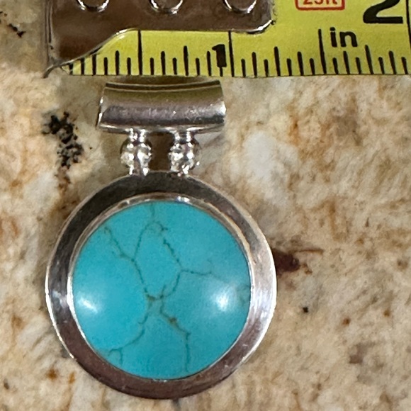 Women’s Sterling Silver and Turquoise Pendant for Necklace
